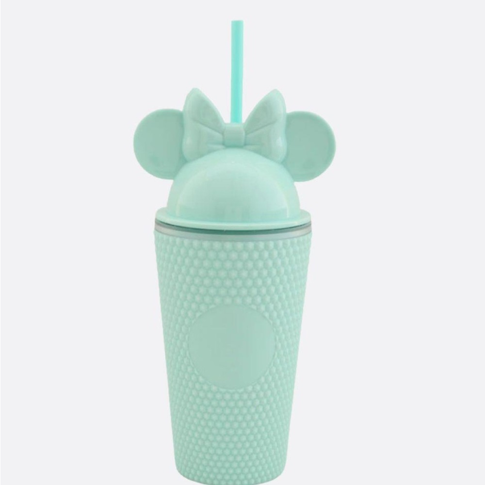 Mint Green Tumbler with Straw and Bow